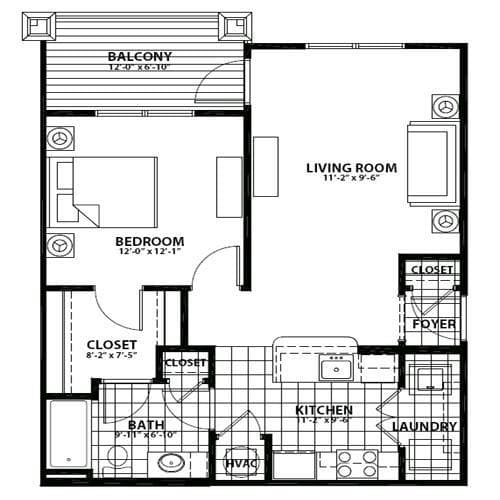 1 bedroom, 1 bathroom, 746 sq ft apartment for rent at 1600 Overlook Park Lane 0607, Lawrenceville, GA 30043 for $1,206 a month — photo 9