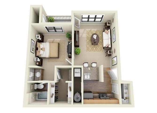1 bedroom, 1 bathroom, 628 sq ft apartment for rent at 3450 Jones Mill Road 0103, Norcross, GA 30092 for $1,218 a month — photo 9