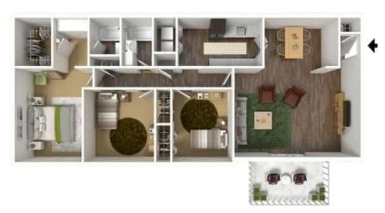3 bedroom, 2 bathroom apartment for rent at 3100 Rainbow Forest Circle 3115-A, Decatur, GA 30034 for $1,559 a month — photo 8