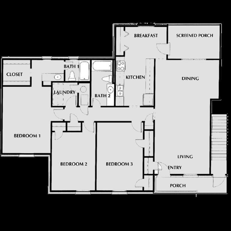 3 bedroom, 2 bathroom, 1,690 sq ft apartment for rent at 1831 Briarcliff Circle 1891C, Atlanta, GA 30329 for $2,194 a month — photo 10