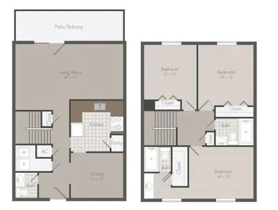 3 bedroom, 3 bathroom, 1,632 sq ft apartment for rent at 501 N River Parkway 2710, Atlanta, GA 30350 for $1,618 a month — photo 7