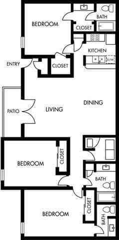 3 bedroom, 3 bathroom, 1,540 sq ft apartment for rent at 1113 Powers Ferry Place 3411, Marietta, GA 30067 for $2,172 a month — photo 5