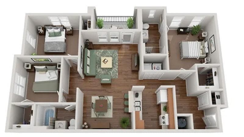 3 bedroom, 2 bathroom, 1,314 sq ft apartment for rent at 89 Woodward Avenue F1-216, Atlanta, GA 30312 for $1,888 a month — photo 10
