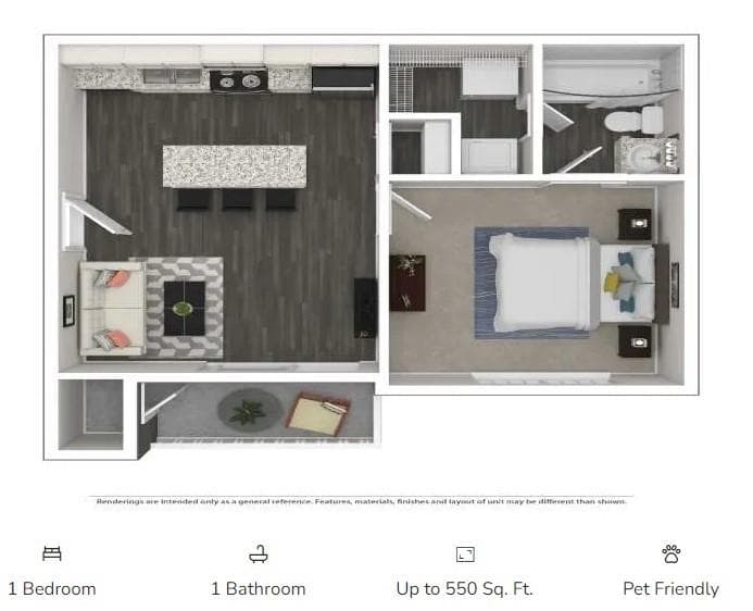 1 bedroom, 1 bathroom, 550 sq ft apartment for rent at 300 Deering Road 5011, Atlanta, GA 30309 for $1,178 a month — photo 5