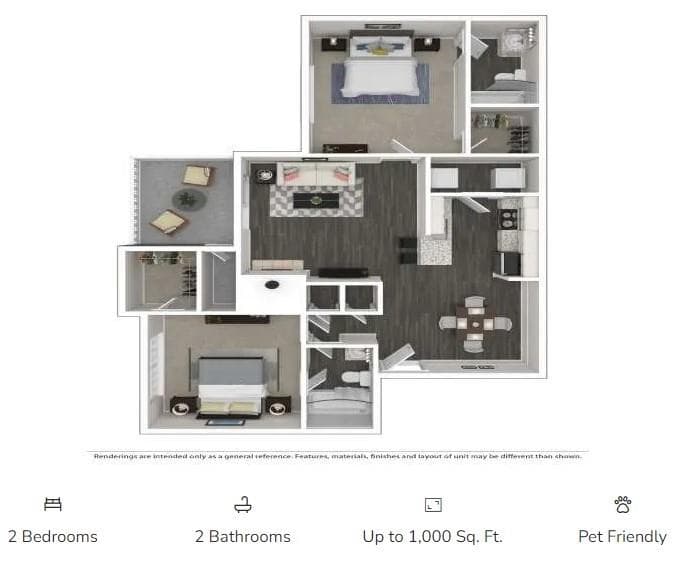 2 bedroom, 2 bathroom, 1,000 sq ft apartment for rent at 300 Deering Road 7101, Atlanta, GA 30309 for $1,434 a month — photo 5