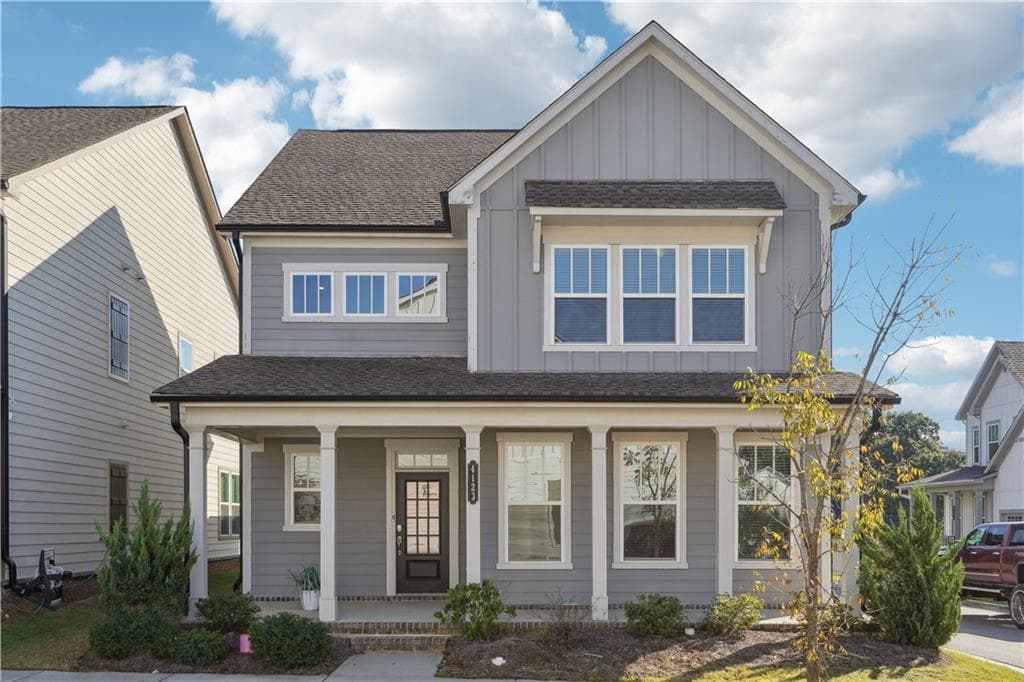 4 bedroom, 3 bathroom, 2,436 sq ft single family residence sold at 4123 Valtek Court, Suwanee, GA 30024