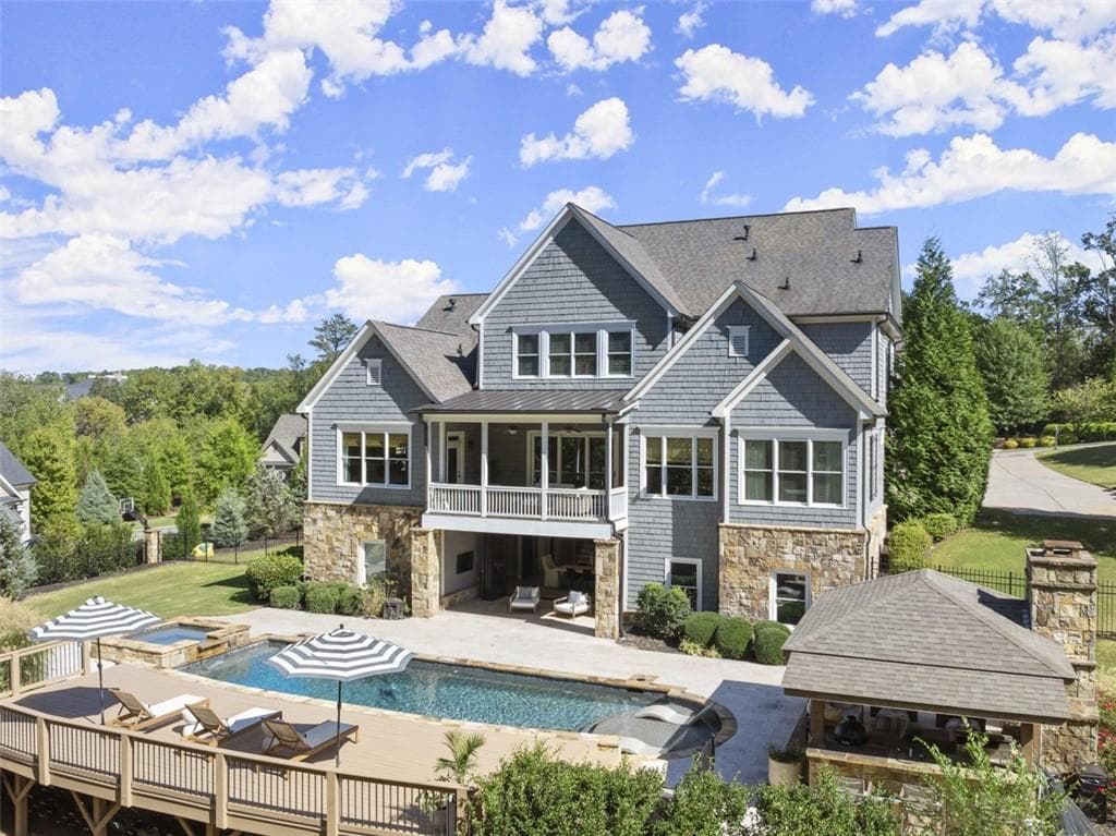 6 bedroom, 7 bathroom single family residence sold at 1016 Summit View Lane, Milton, GA 30004