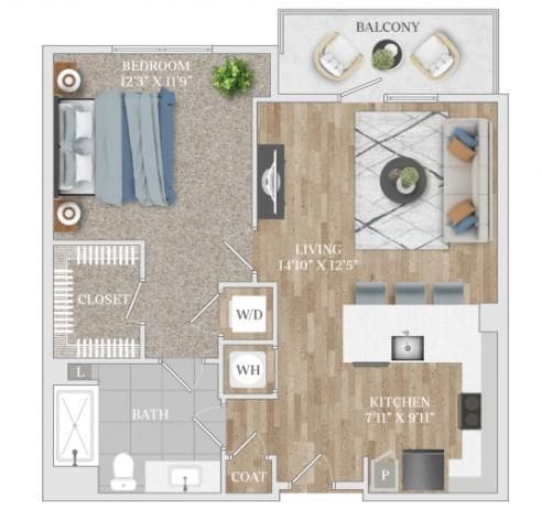 1 bedroom, 1 bathroom, 739 sq ft apartment for rent at 6885 Jimmy Carter Boulevard 417, Norcross, GA 30071 for $1,745 a month — photo 6