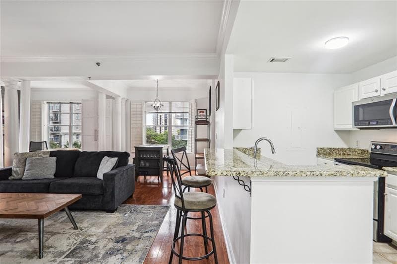 2 bedroom, 1 bathroom, 1,005 sq ft condominium sold at 1101 Juniper Street 232, Atlanta, GA 30309