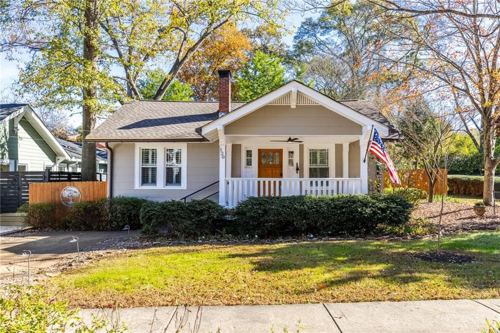 2 bedroom, 2 bathroom, 1,171 sq ft single family residence sold at 120 4th Avenue, Decatur, GA 30030