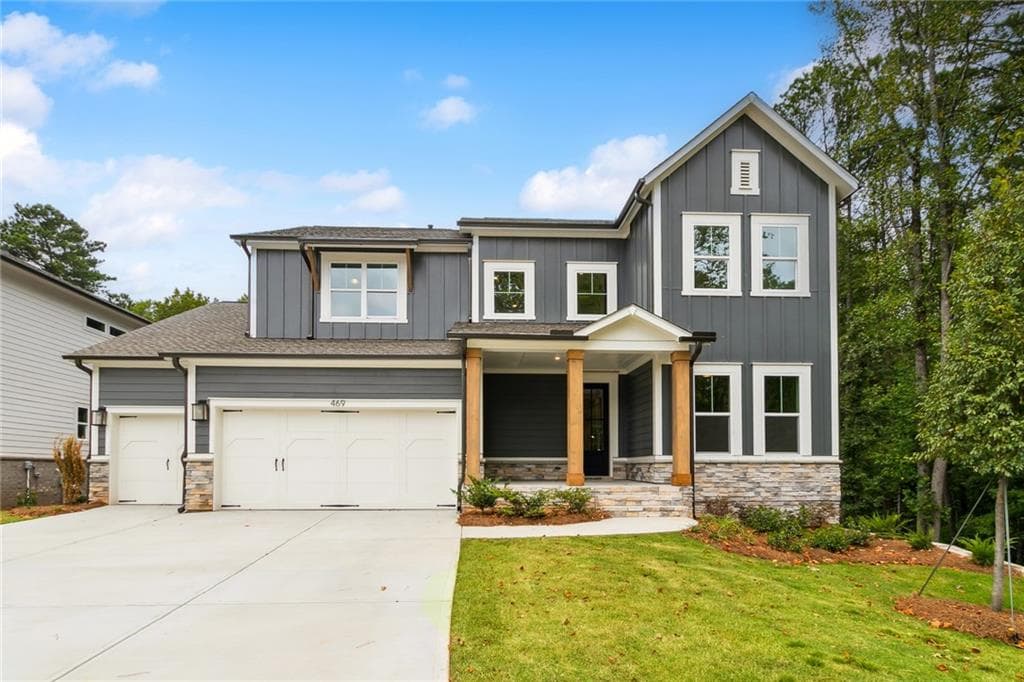 6 bedroom, 4 bathroom single family residence sold at 469 Maypop Lane, Woodstock, GA 30188