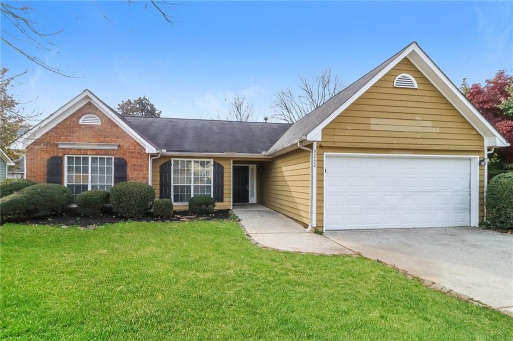 3 bedroom, 2 bathroom single family residence sold at 3232 Kibbe Court, Lawrenceville, GA 30044