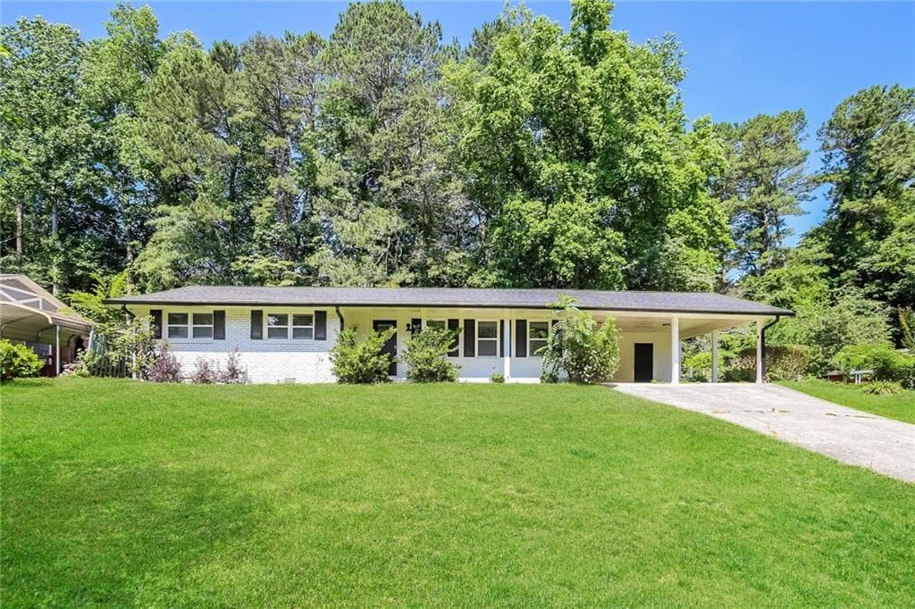 3 bedroom, 2 bathroom single family residence sold at 3283 Clearview Drive, Marietta, GA 30060