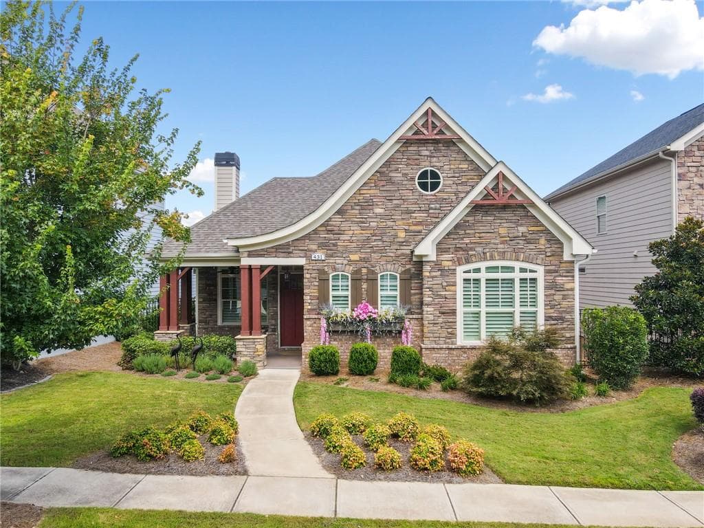 3 bedroom, 3 bathroom single family residence sold at 431 Serenity Lane, Woodstock, GA 30188