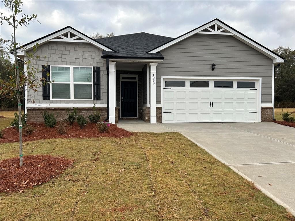 3 bedroom, 2 bathroom single family residence sold at 1068 Daurian Drive, Statham, GA 30666