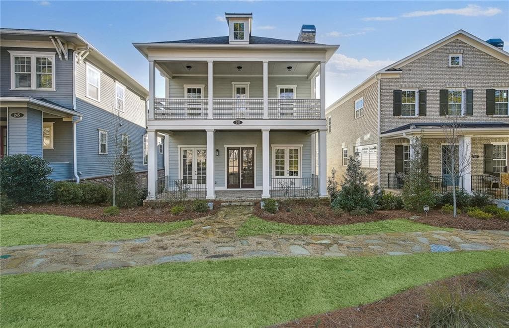 3 bedroom, 4 bathroom single family residence sold at 241 Thompson Street, Alpharetta, GA 30009
