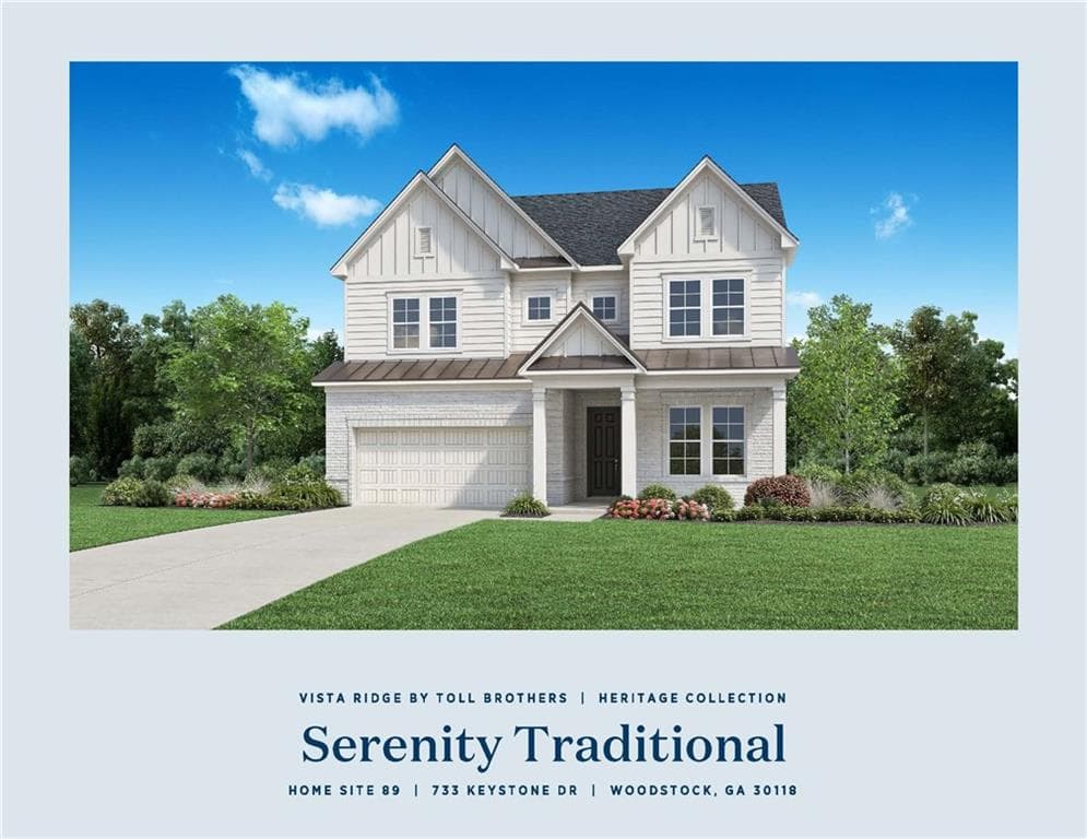 5 bedroom, 4 bathroom single family residence sold at 733 Keystone Drive, Woodstock, GA 30188