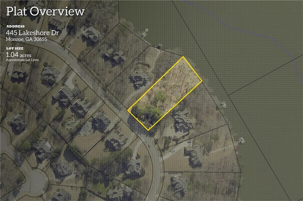 single family residence sold at 445 Lakeshore Drive, Monroe, GA 30655