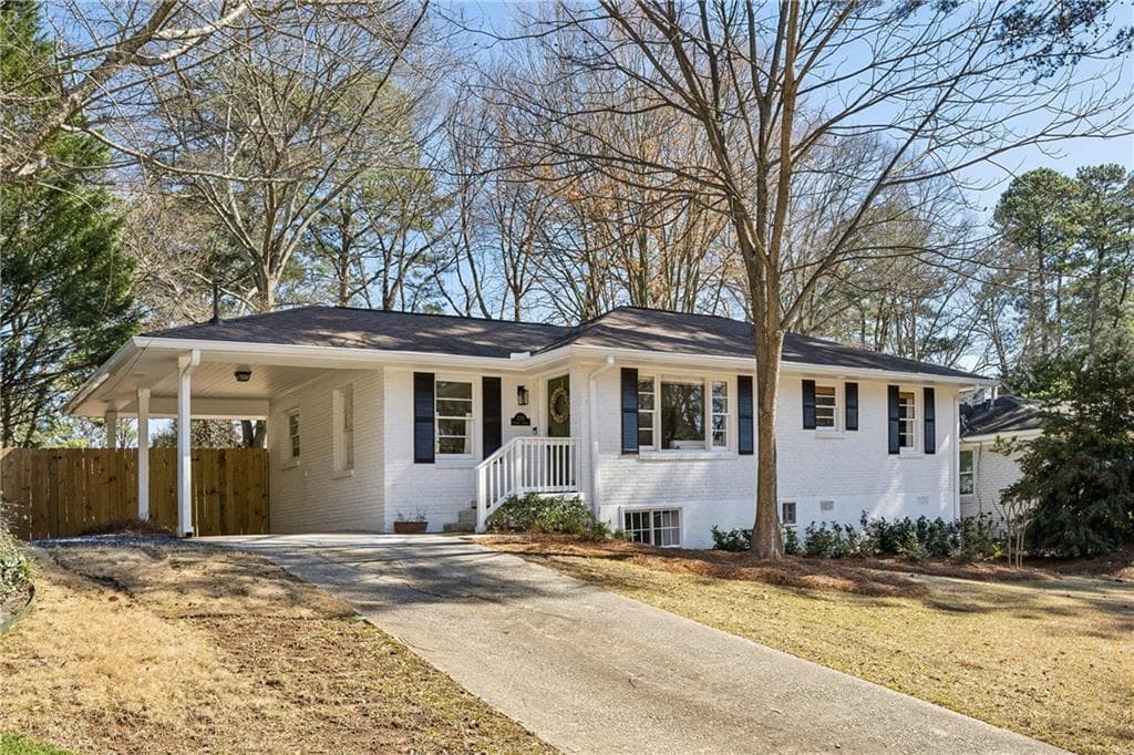 4 bedroom, 3 bathroom single family residence sold at 2235 Fairway Circle, Brookhaven, GA 30319