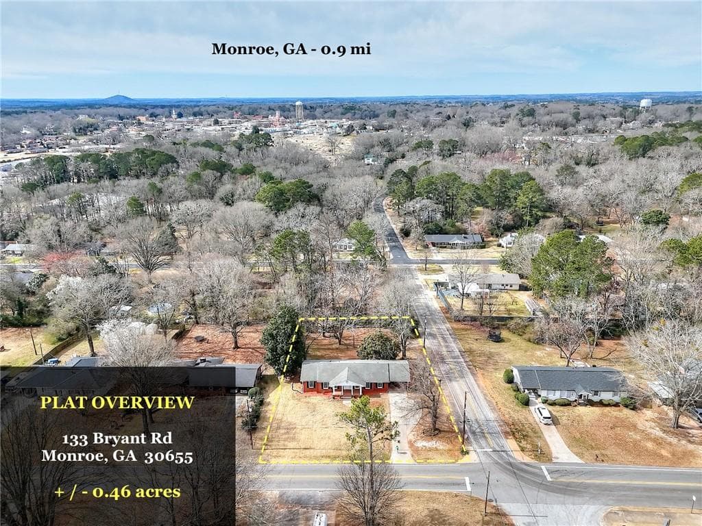 3 bedroom, 2 bathroom single family residence sold at 133 Bryant Road, Monroe, GA 30655