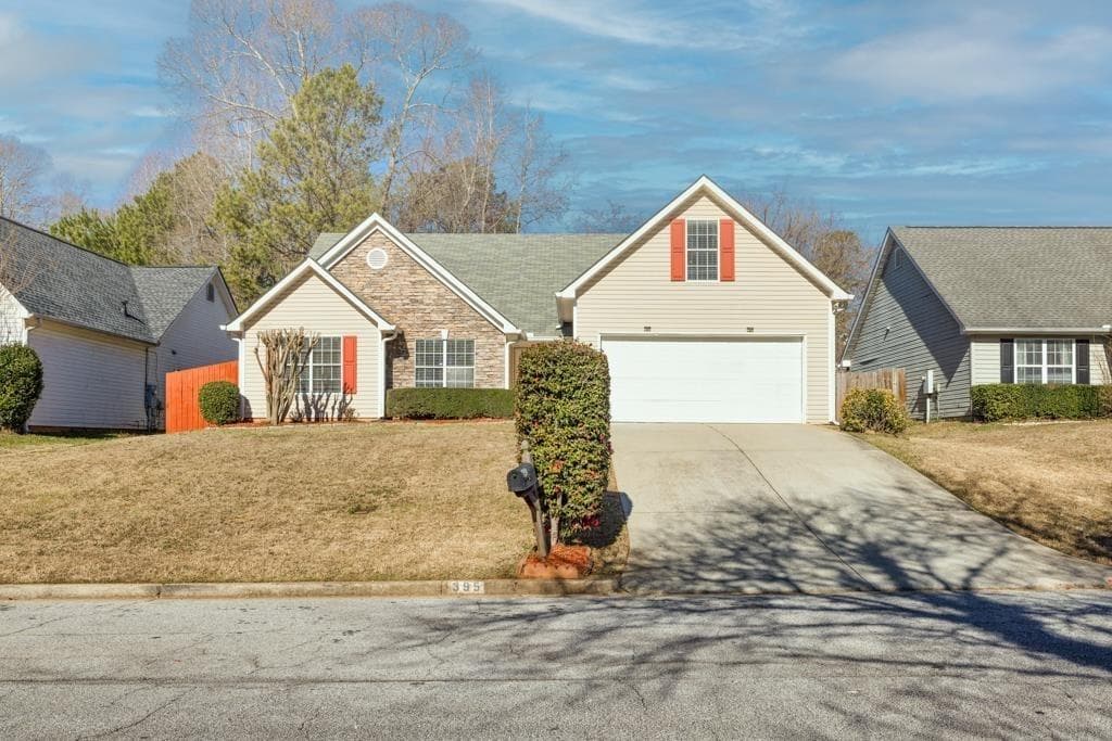 3 bedroom, 2 bathroom single family residence sold at 395 Shadetree Lane, Lawrenceville, GA 30044