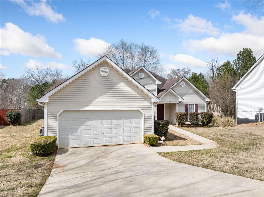 3 bedroom, 2 bathroom single family residence sold at 4477 James Wade Drive, Snellville, GA 30039