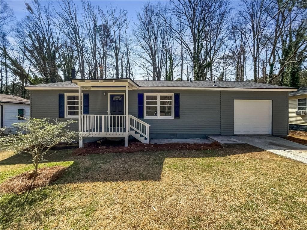 2 bedroom, 1 bathroom, 888 sq ft single family residence sold at 3668 Bunker Hill Drive, Atlanta, GA 30331
