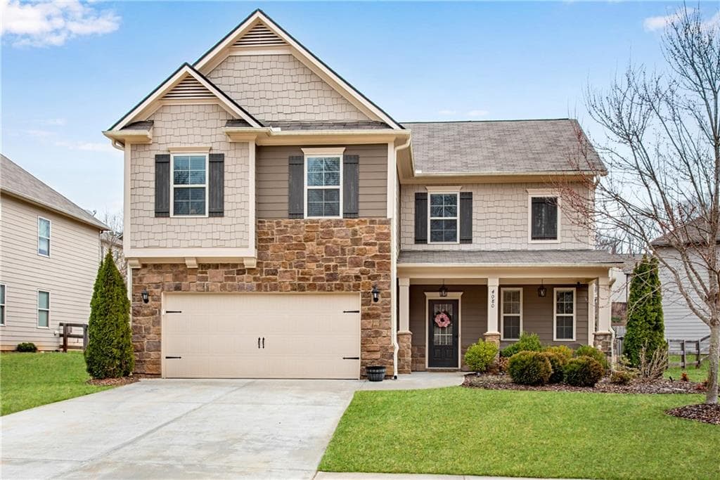 4 bedroom, 3 bathroom single family residence sold at 4080 Huron Drive, Cumming, GA 30028