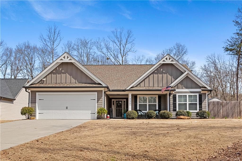 3 bedroom, 2 bathroom single family residence sold at 8496 McBride Lane, Gainesville, GA 30506