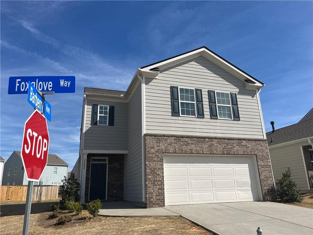 4 bedroom, 3 bathroom single family residence sold at 5580 Foxglove Way, Oakwood, GA 30566