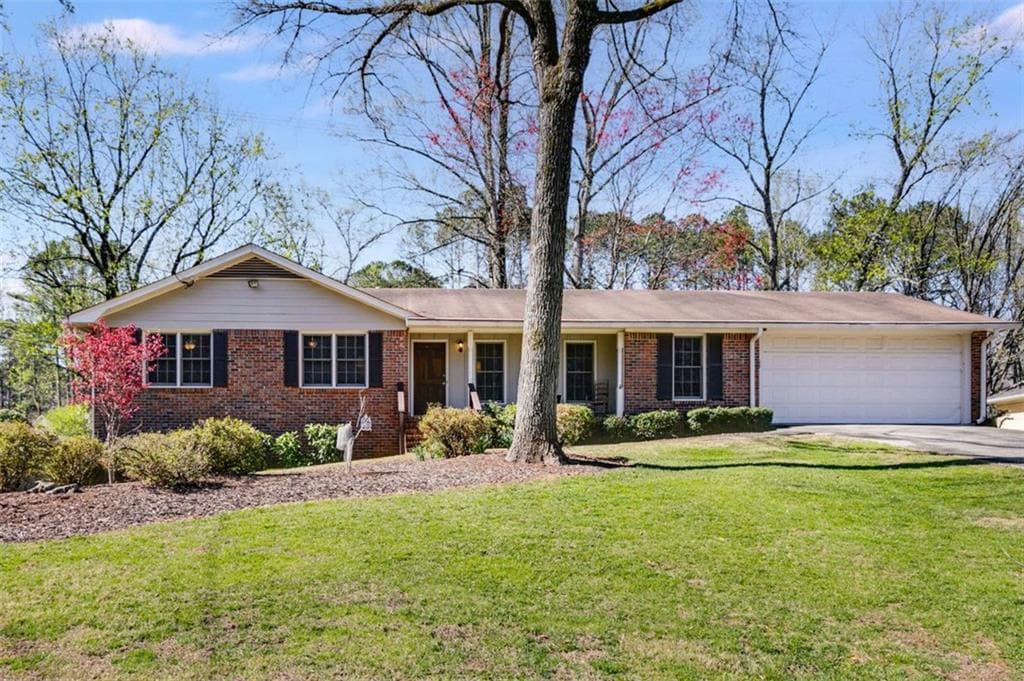3 bedroom, 2 bathroom single family residence sold at 1325 Witham Drive, Dunwoody, GA 30338