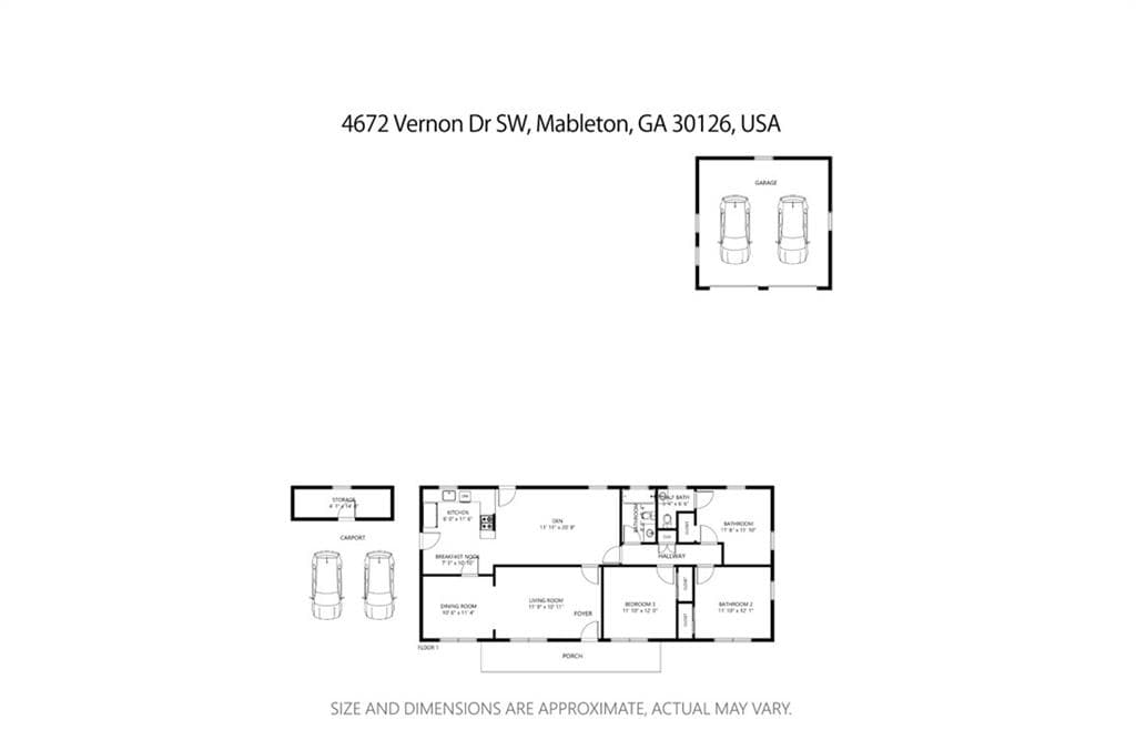 3 bedroom, 2 bathroom, 1,400 sq ft single family residence for sale at 4672 Vernon Drive, Mableton, GA 30126 — photo 4