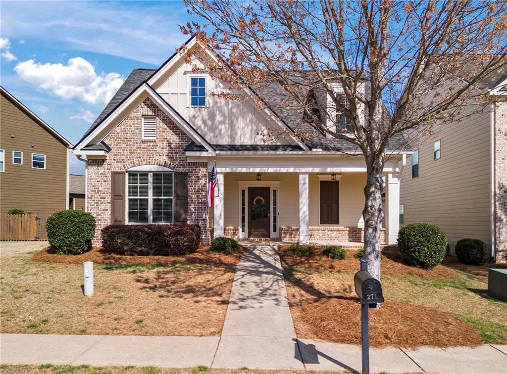 3 bedroom, 3 bathroom single family residence sold at 271 S Village Square, Canton, GA 30115