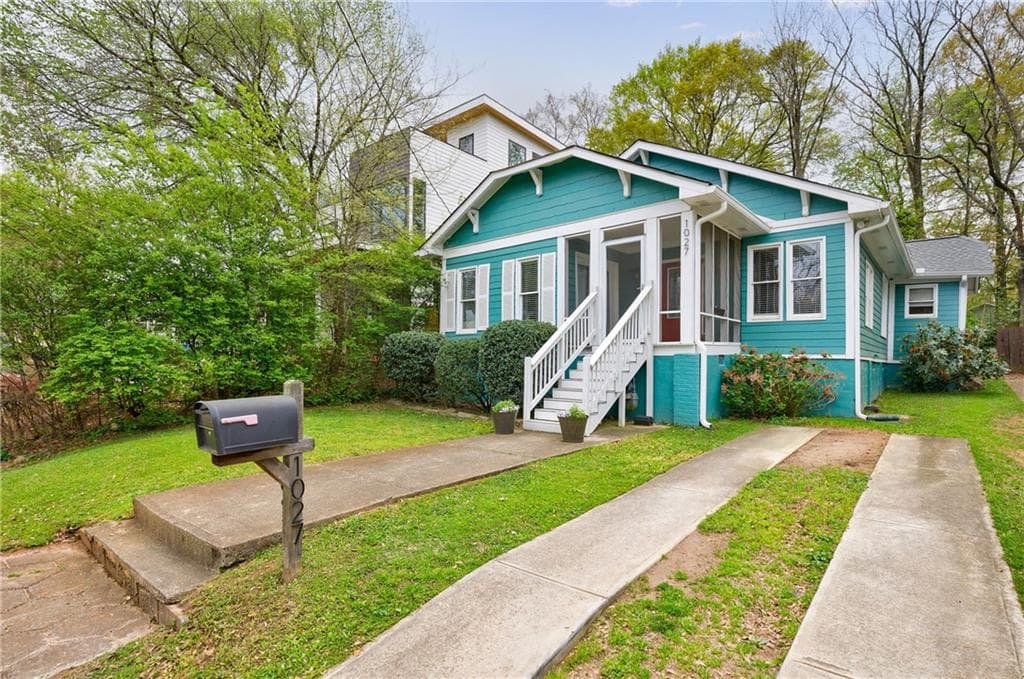 2 bedroom, 2 bathroom single family residence sold at 1027 Kirkwood Avenue, Atlanta, GA 30316