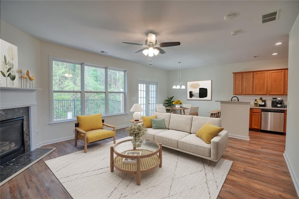 3 bedroom, 3 bathroom townhouse sold at 2241 Nottley Drive 4, Marietta, GA 30066