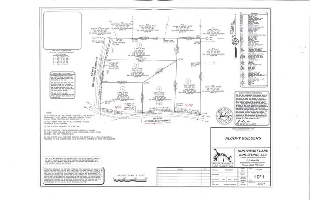 single family residence sold at 1835 Stone Lea Drive, Oxford, GA 30054