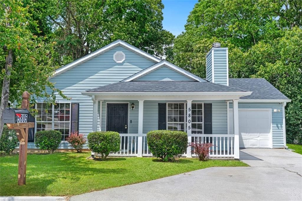 4 bedroom, 2 bathroom single family residence sold at 5805 EAGLES FEATHER Lane, Riverdale, GA 30274