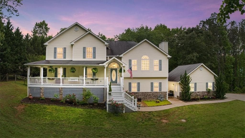 4 bedroom, 4 bathroom single family residence sold at 145 Pine Bark Trail, Waleska, GA 30183
