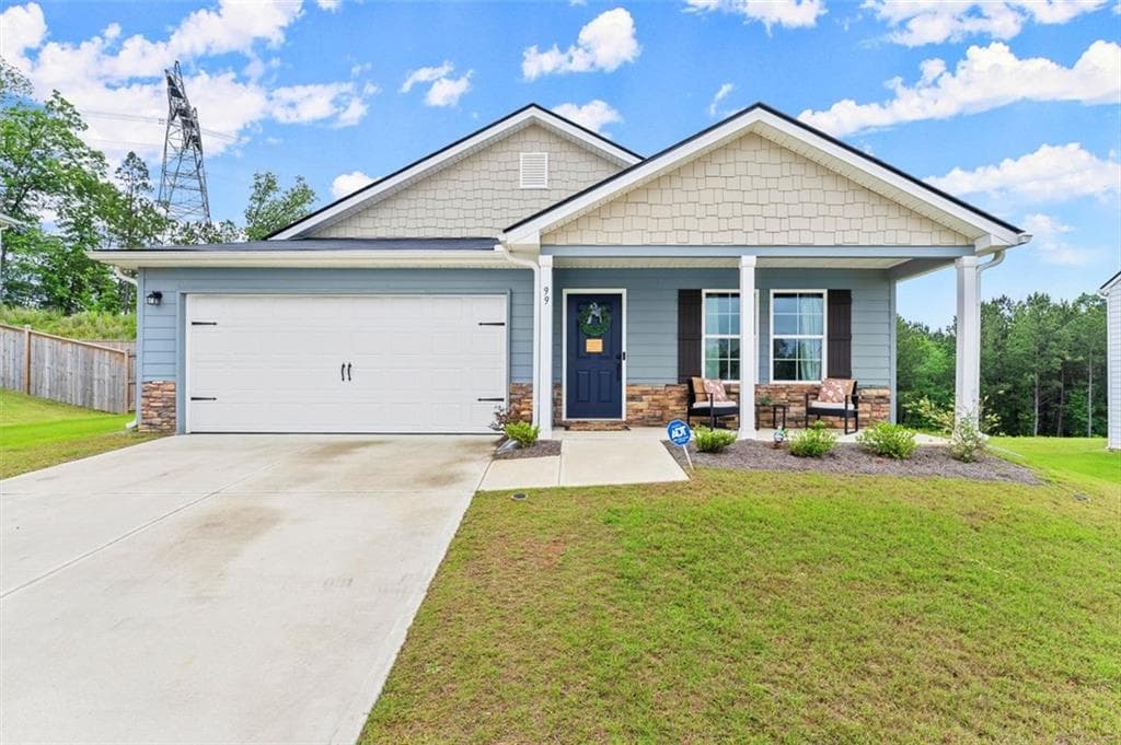4 bedroom, 2 bathroom single family residence sold at 99 Oxford Lane, Kingston, GA 30145