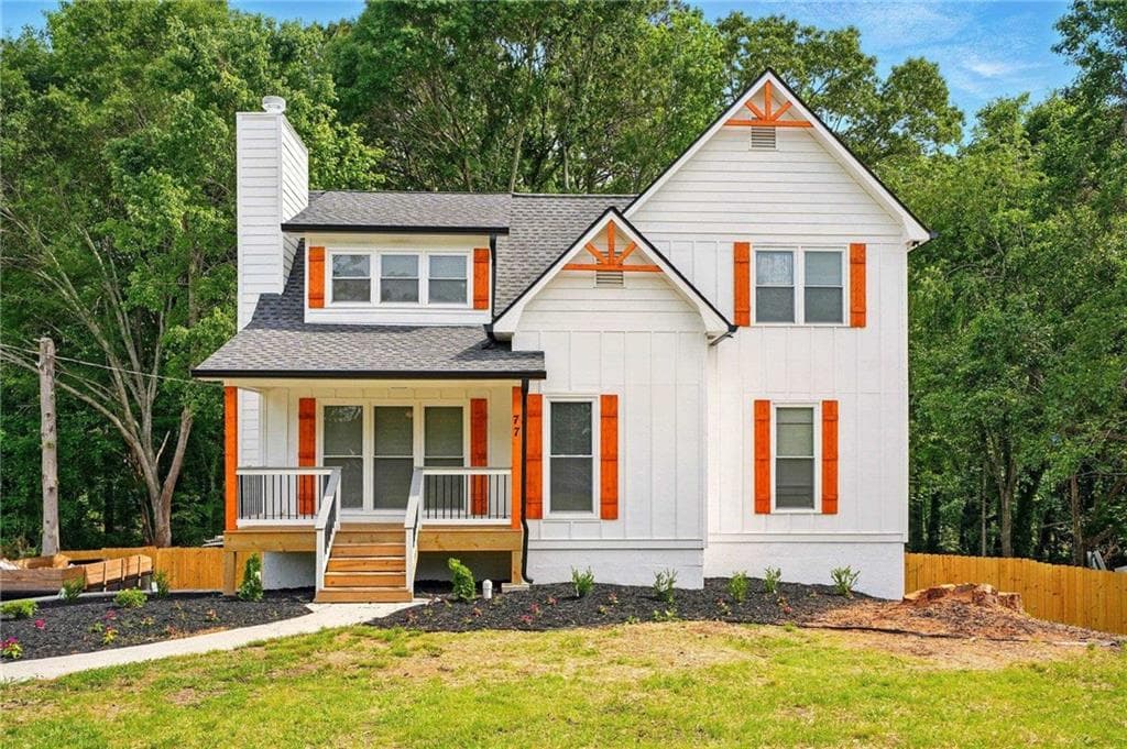 4 bedroom, 3 bathroom single family residence sold at 77 Township Drive, Hiram, GA 30141
