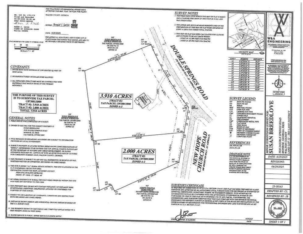 single family residence sold at 0 New Hope Church Road, Monroe, GA 30656