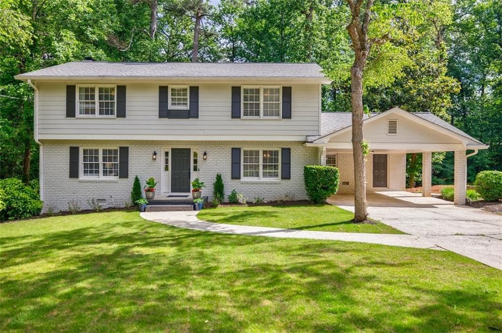 4 bedroom, 3 bathroom single family residence sold at 4493 Orleans Drive, Dunwoody, GA 30338