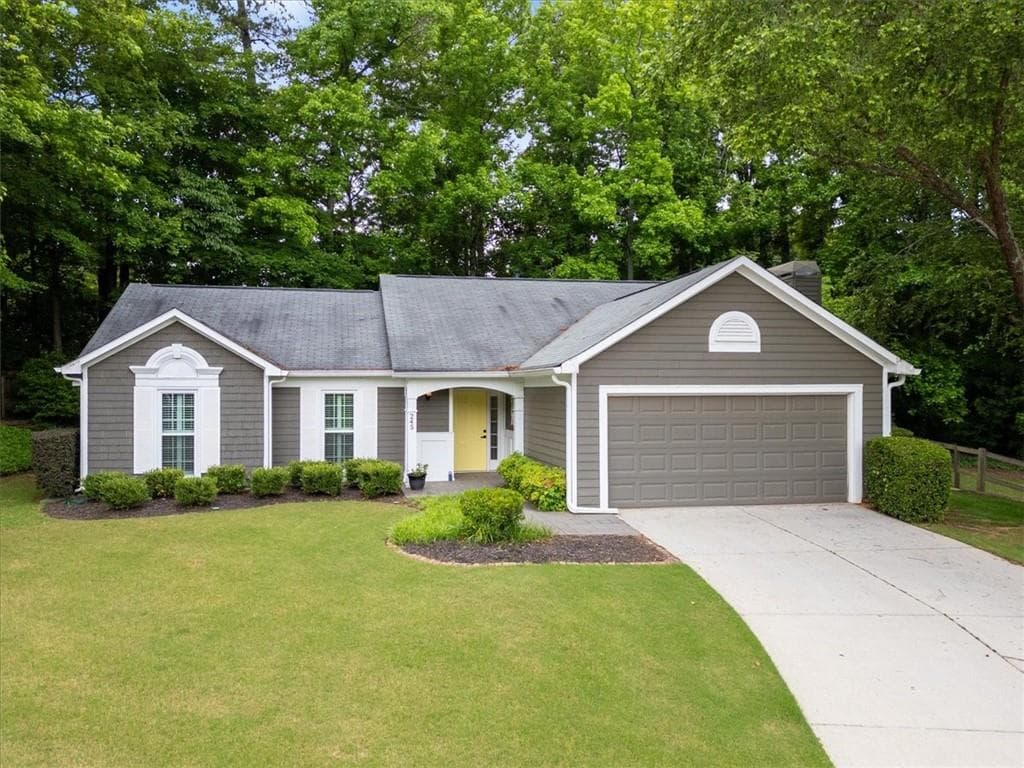 3 bedroom, 2 bathroom single family residence sold at 245 Scotch Pine Court, Alpharetta, GA 30022