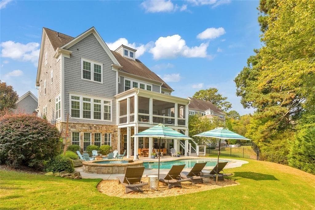 6 bedroom, 7 bathroom, 7,324 sq ft single family residence sold at 3185 Casteel Road, Marietta, GA 30062