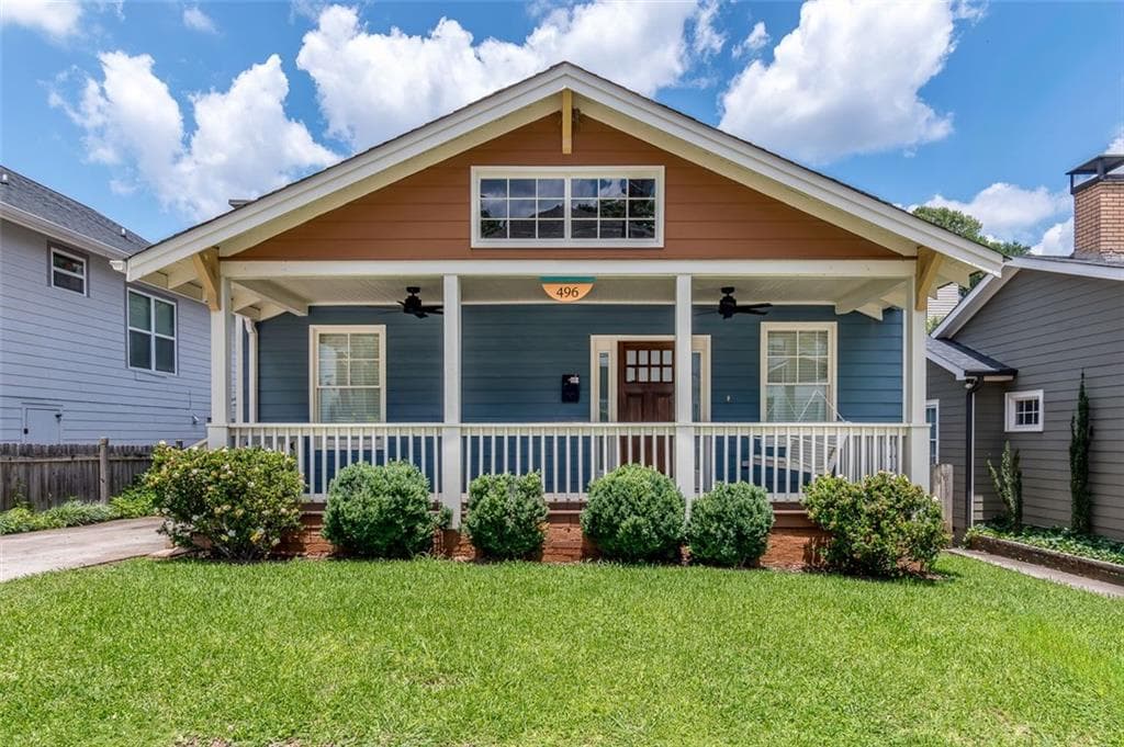 3 bedroom, 2 bathroom, 1,176 sq ft single family residence sold at 496 RANKIN Street, Atlanta, GA 30308
