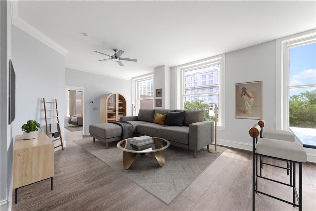2 bedroom, 2 bathroom, 1,332 sq ft condominium sold at 57 Forsyth Street 6A, Atlanta, GA 30303