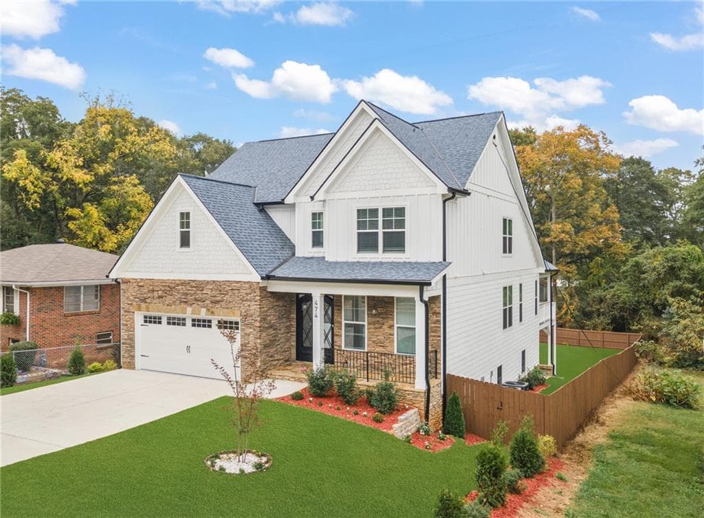 6 bedroom, 5 bathroom, 4,413 sq ft single family residence sold at 474 Haley Street, Marietta, GA 30060