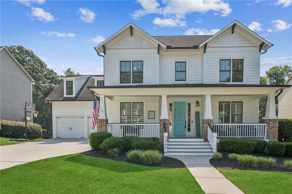 6 bedroom, 5 bathroom, 6,000 sq ft single family residence sold at 5949 Deer Chase Lane, Hoschton, GA 30548