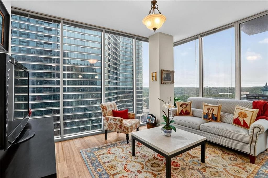 2 bedroom, 2 bathroom, 1,000 sq ft condominium sold at 855 Peachtree Street 1614, Atlanta, GA 30308