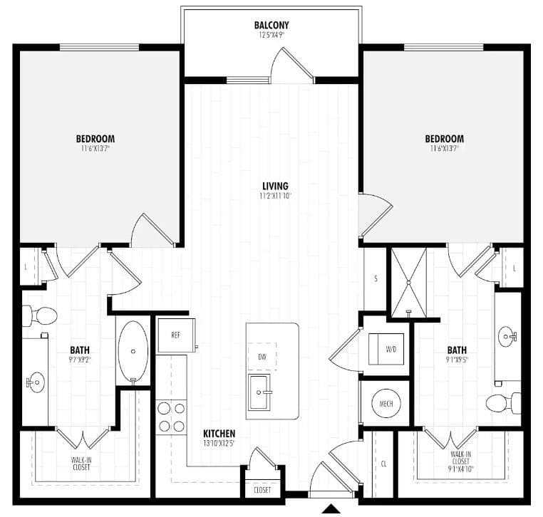 2 bedroom, 2 bathroom, 1,062 sq ft apartment for rent at 1220 Mecaslin Street 2143, Atlanta, GA 30318 for $2,484 a month — photo 10